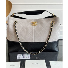 샤넬 25공방 스웨이드 투톤 숄더백 AS5634