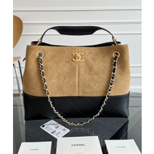 샤넬 25공방 스웨이드 투톤 숄더백 AS5634