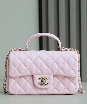 샤넬 핸들 미니 CF 플랩백 램스킨 금장