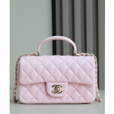 샤넬 핸들 미니 CF 플랩백 램스킨 금장