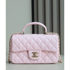 샤넬 핸들 미니 CF 플랩백 램스킨 금장