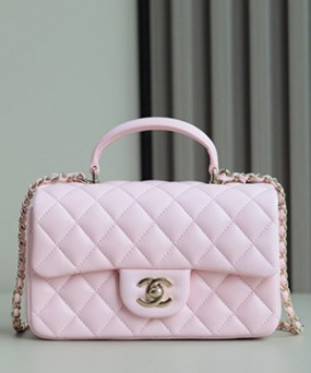 샤넬 핸들 미니 CF 플랩백 램스킨 금장