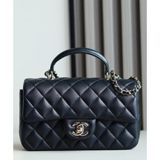 샤넬 핸들 미니 CF 플랩백 램스킨 금장