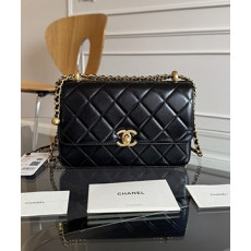 샤넬 24C 뉴시즌 체인 플랩백 22 블랙 AS2649