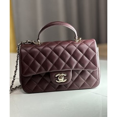 샤넬 핸들 미니 CF 플랩백 램스킨