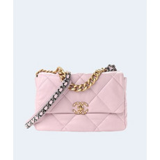 샤넬 19백 미디움 램스킨 페일 핑크 골드