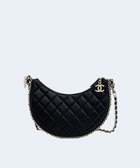 샤넬 체인트리밍 호보백 스몰 블랙