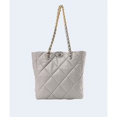 샤넬 19백 샤이니 램스킨 그레이 실버