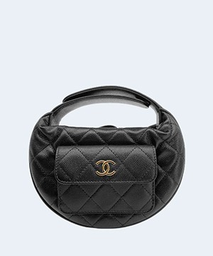 샤넬 23 뉴미니 캐비어 탑 핸들백