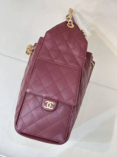 샤넬 25백 라지 버건디 42 x 36 x 15cm