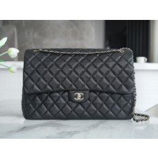 샤넬 클래식 맥시 핸드백 캐비어 은장 크기: 22 x 33 x 10cm