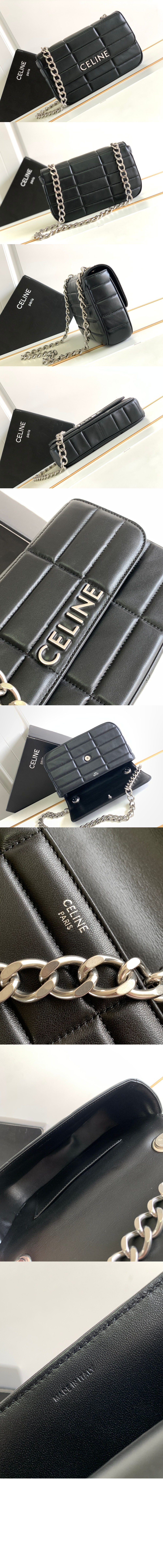 셀린느 모노크롬 마틀라세 체인 숄더백 111273