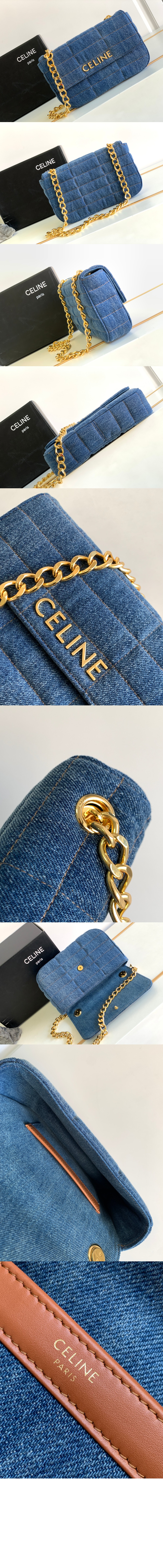 셀린느 모노크롬 마틀라세 체인 숄더백 111273