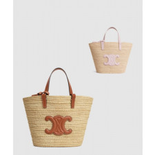 셀린느 트리오페 틴 라피아 버킷백 115802