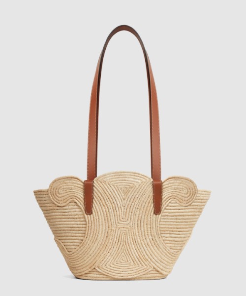 셀린느 트리오페 스몰 라피아 버킷백 117022