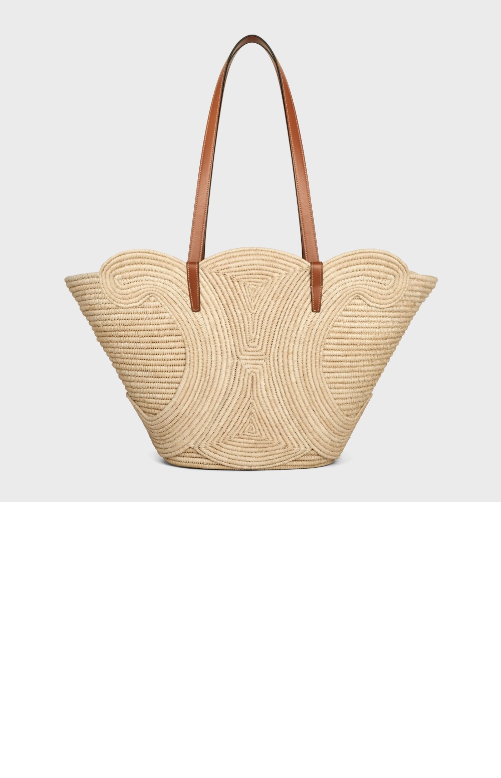 셀린느 트리오페 미듐 라피아 버킷백 116982