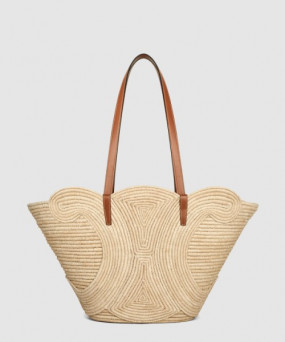 셀린느 트리오페 미듐 라피아 버킷백 116982