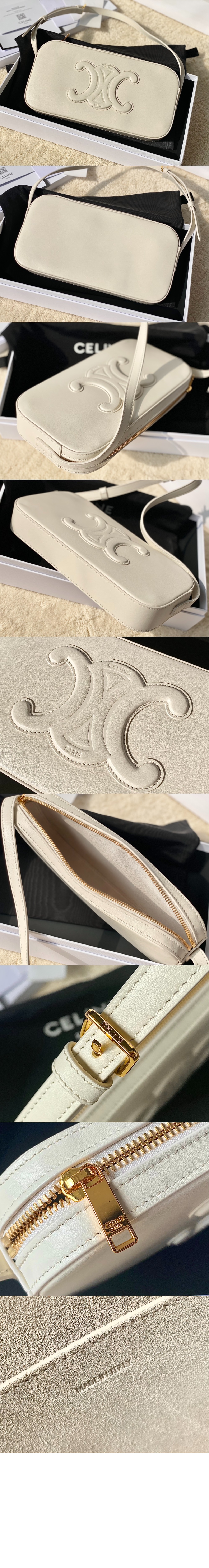 셀린느 트리오페 스무스 레더 카메라백 199183