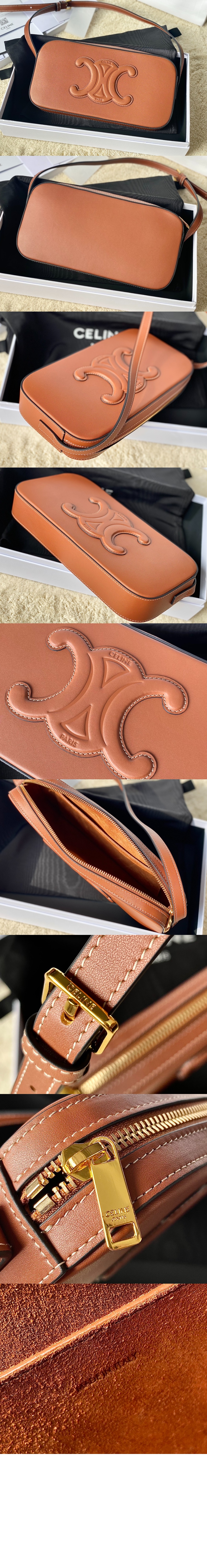 셀린느 트리오페 스무스 레더 카메라백 199183