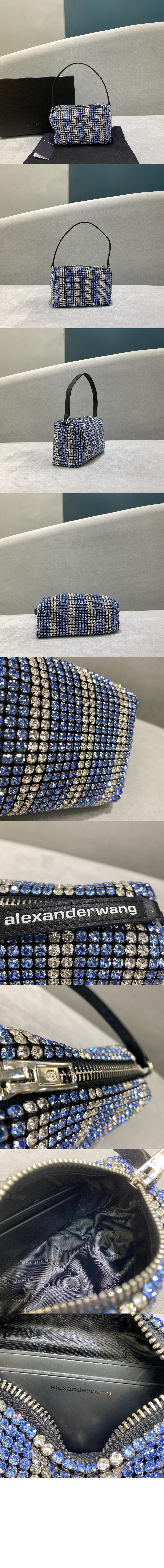 알렉산더왕 에어리스 라인스톤 메시 파우치 20C120