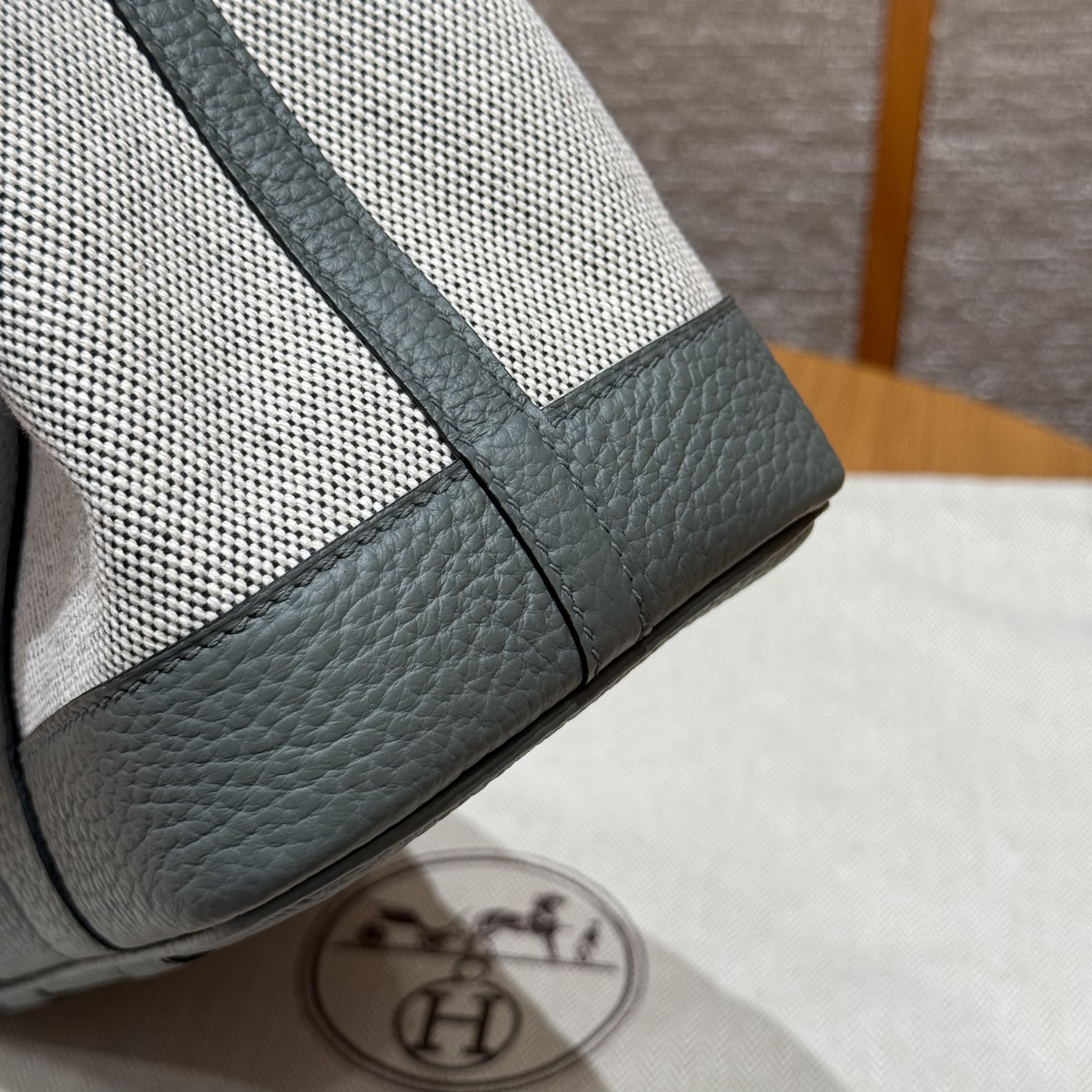 에르메스 가든파티 미니 23 Ecru/Noir/Mangrove