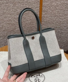 에르메스 가든파티 미니 23 Ecru/Noir/Mangrove