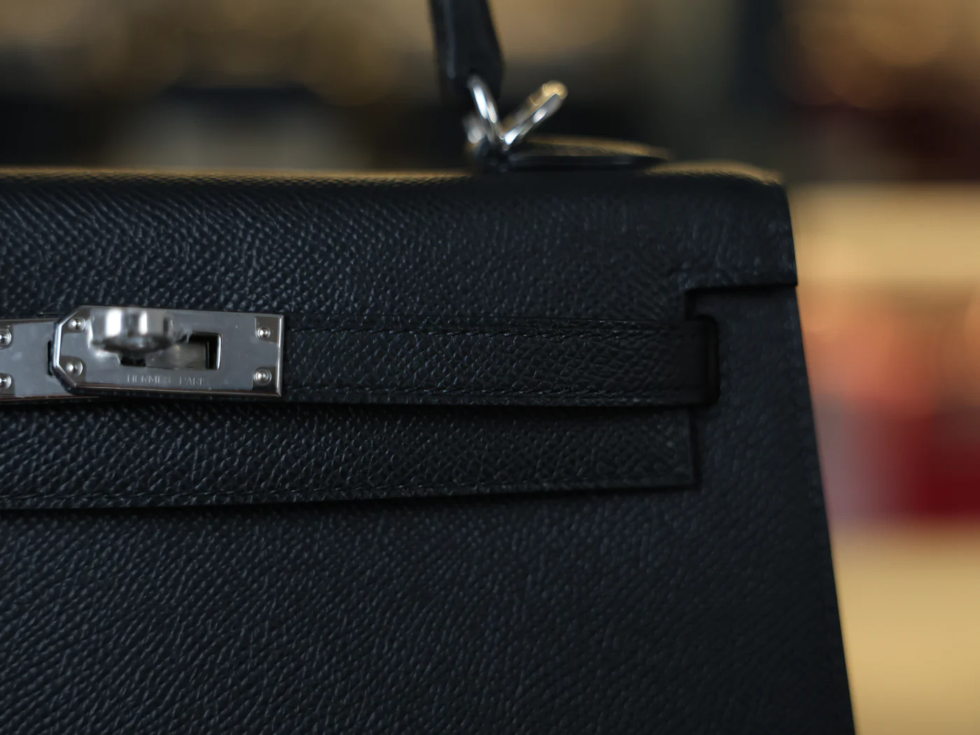 에르메스 켈리백 25 앱송 블랙 은장