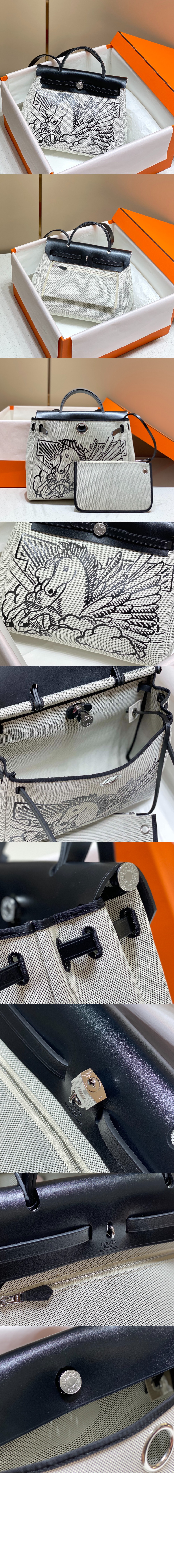 에르메스 캔버스 토트 크로스백