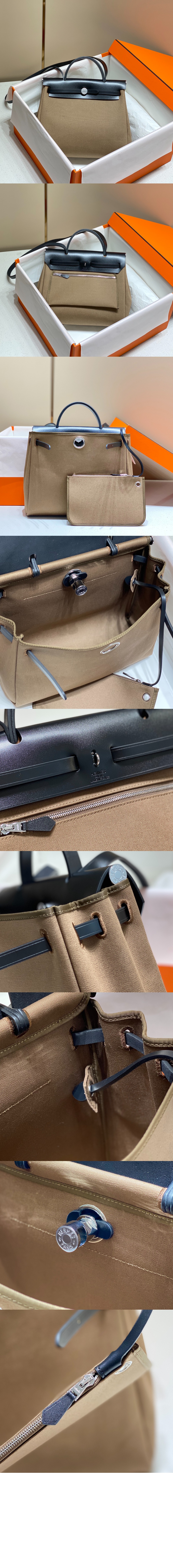 에르메스 캔버스 토트 크로스백