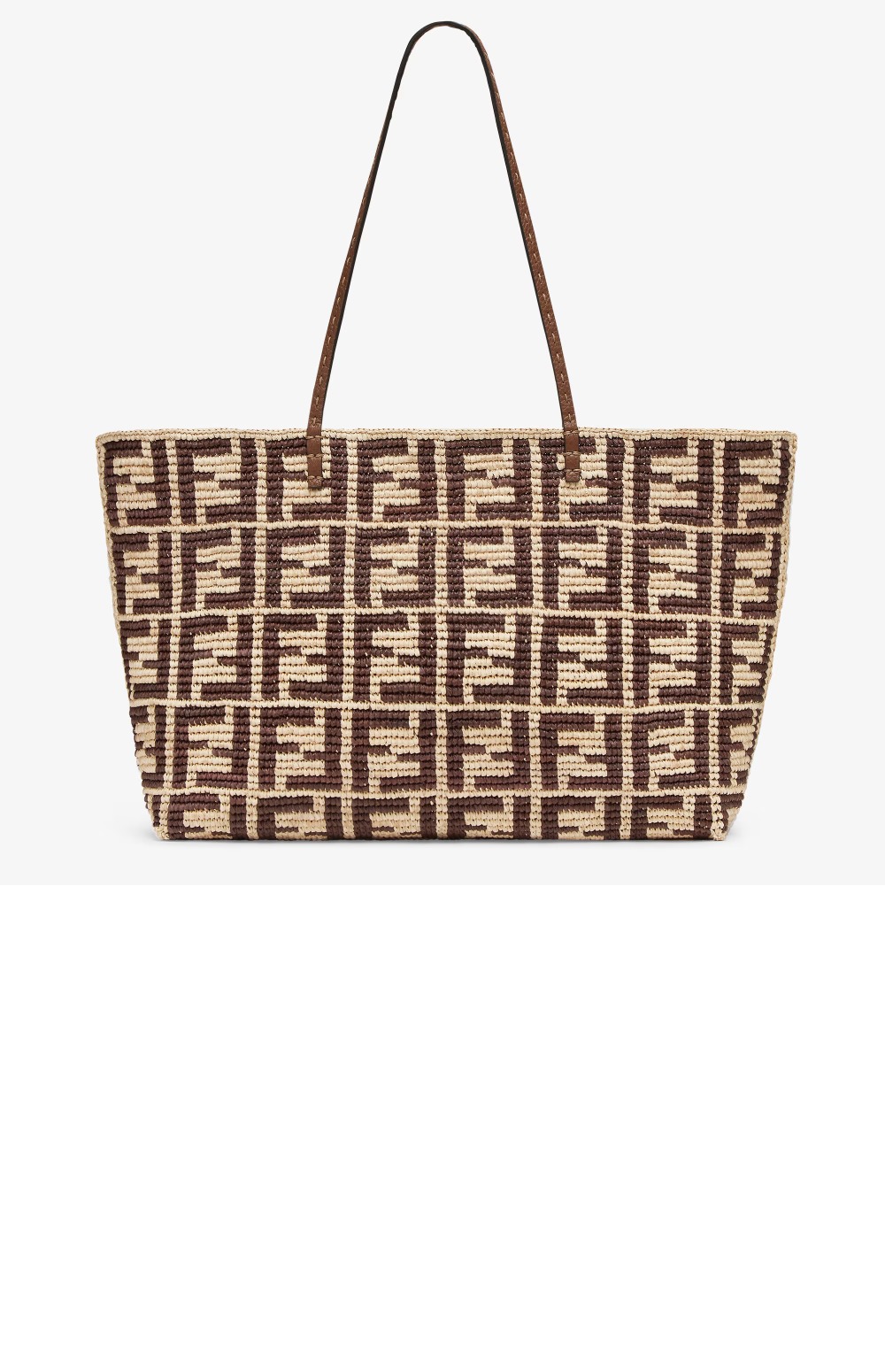 펜디 FF 라피아 크로셰 토트백 8BH425