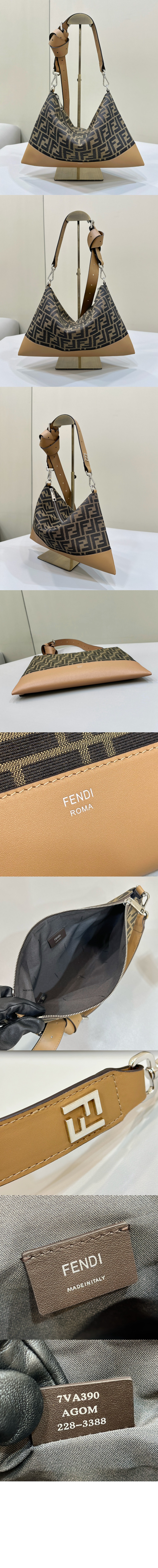 펜디 FF 로고 자카드 크로스백 7N0144