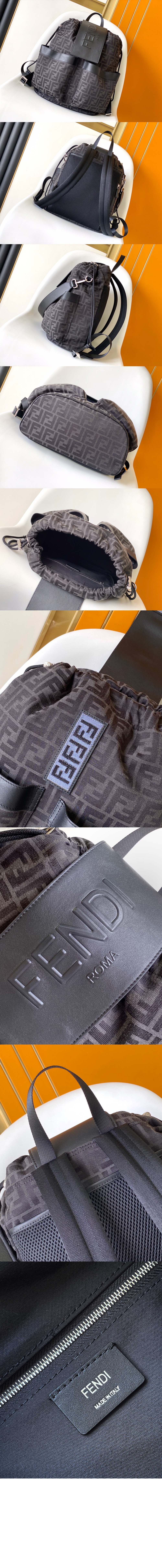 펜디 FF 자카드 펜디 스트라이크 미디엄 7VZ070