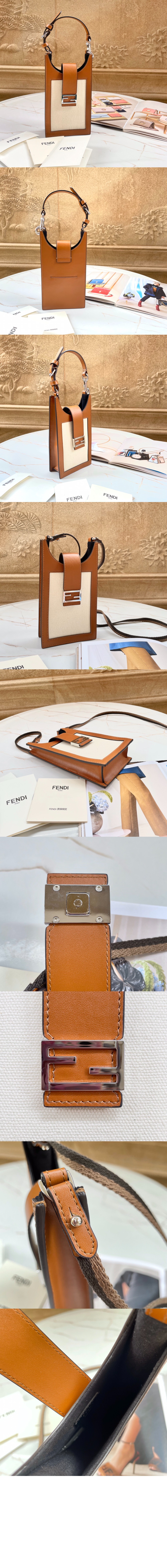 펜디 바게트 폰 홀더 크로스백 7AR944