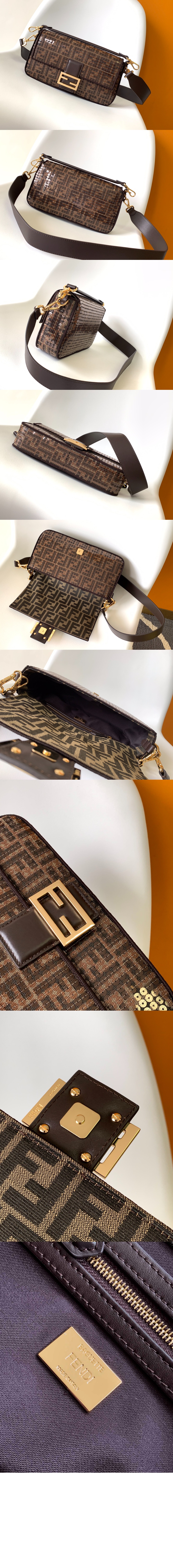 펜디 바게트백 미듐 8BR600