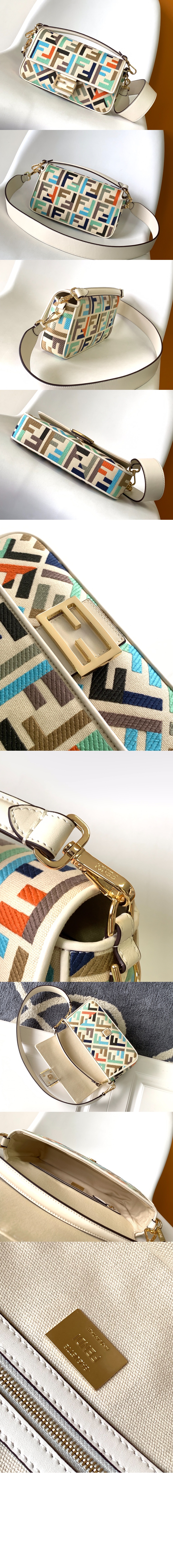 펜디 바게트백 미듐 8BR600