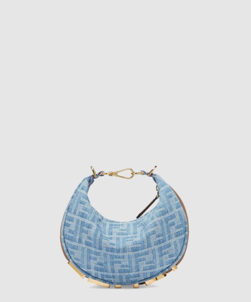 펜디 데님 패브릭 미니백