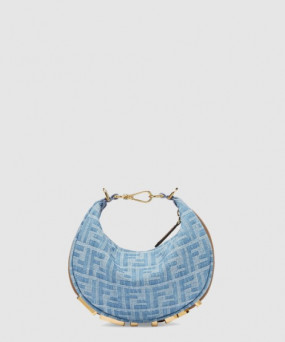 펜디 데님 패브릭 미니백