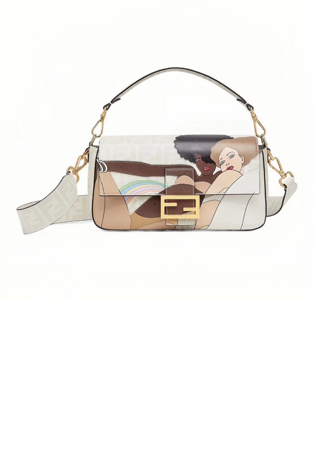 펜디 바게트백 미듐 8BR600