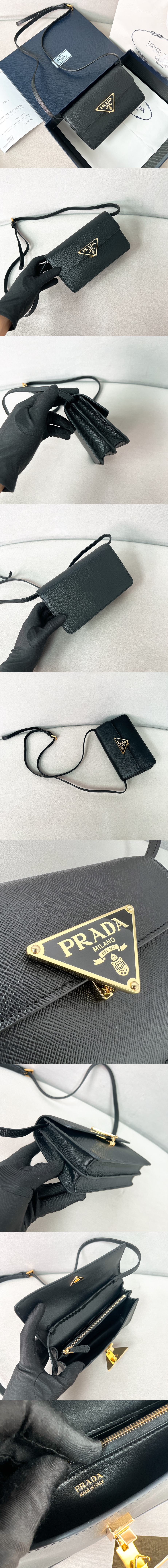 프라다 사피아노 트라이앵글 로고 1BD386