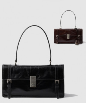 프라다 미디엄 가죽 핸드백 1BN026