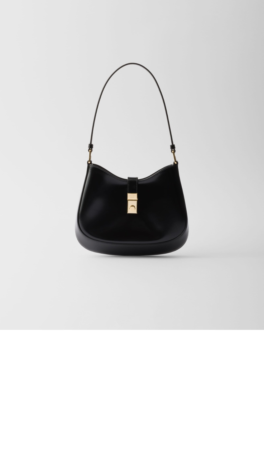 프라다 클레오 브러쉬드 가죽 숄더백 1BC169