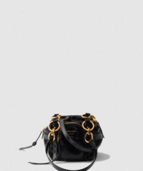 프라다 댕글 가죽 탑 핸들 미니백 1BB137