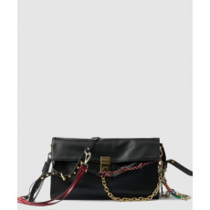 프라다 참이 달린 라지 프라다 소프트 사운드 가죽 숄더백 1BD379