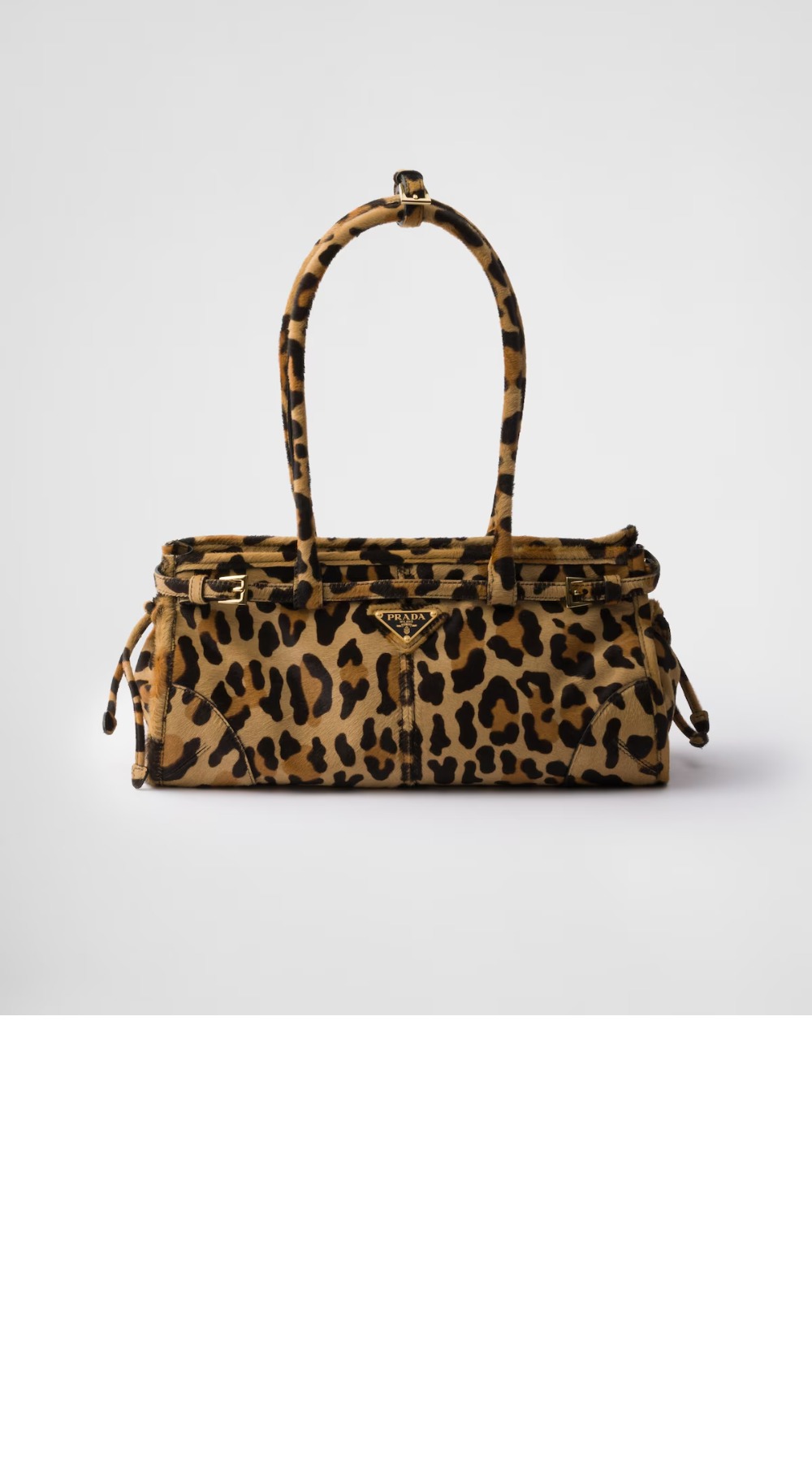 프라다 미디엄 프린티드 가죽 핸드백 1BA426