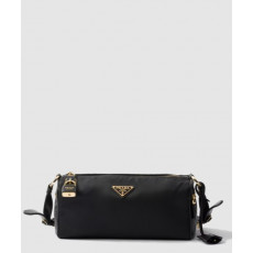 프라다 자물쇠가 있는 미디엄 리나일론 및 가죽 숄더백 1BC233