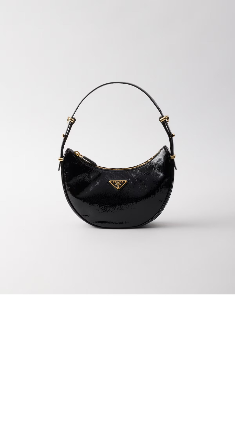 프라다 아르케 나플락 페이턴트 가죽 숄더백 1BC194