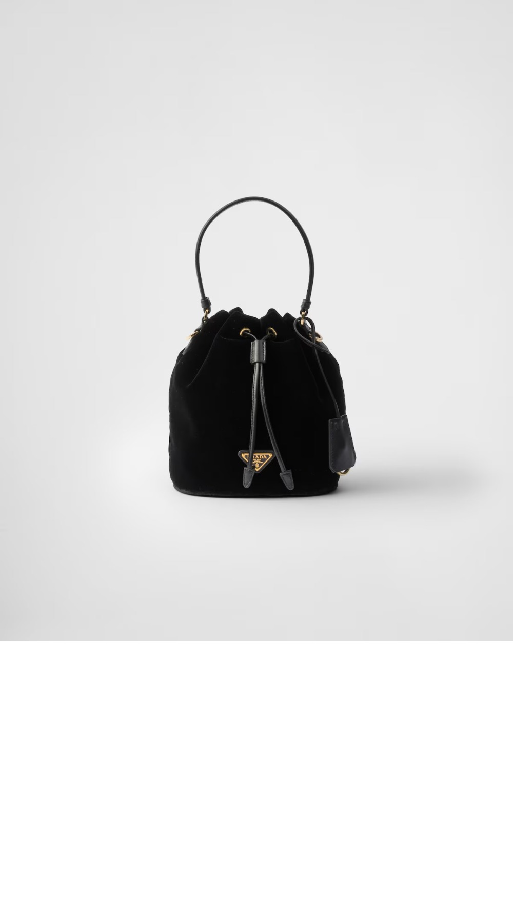 프라다 나파 가죽 디테일 벨벳 미니백 1BE067