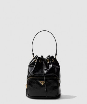 프라다 Duet Naplak 페이턴트 레더 버킷백 1BH038