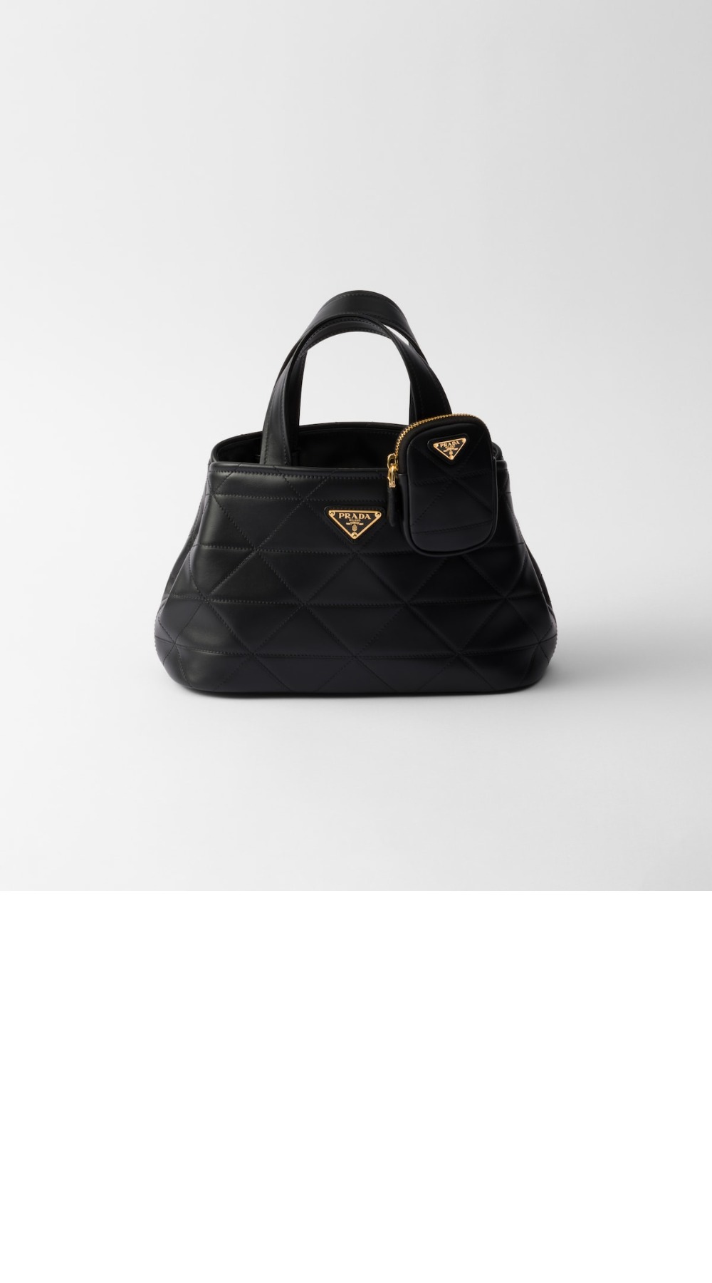 프라다 스몰 퀼팅 가죽 토트백 1BG548