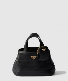 프라다 스몰 퀼팅 가죽 토트백 1BG548